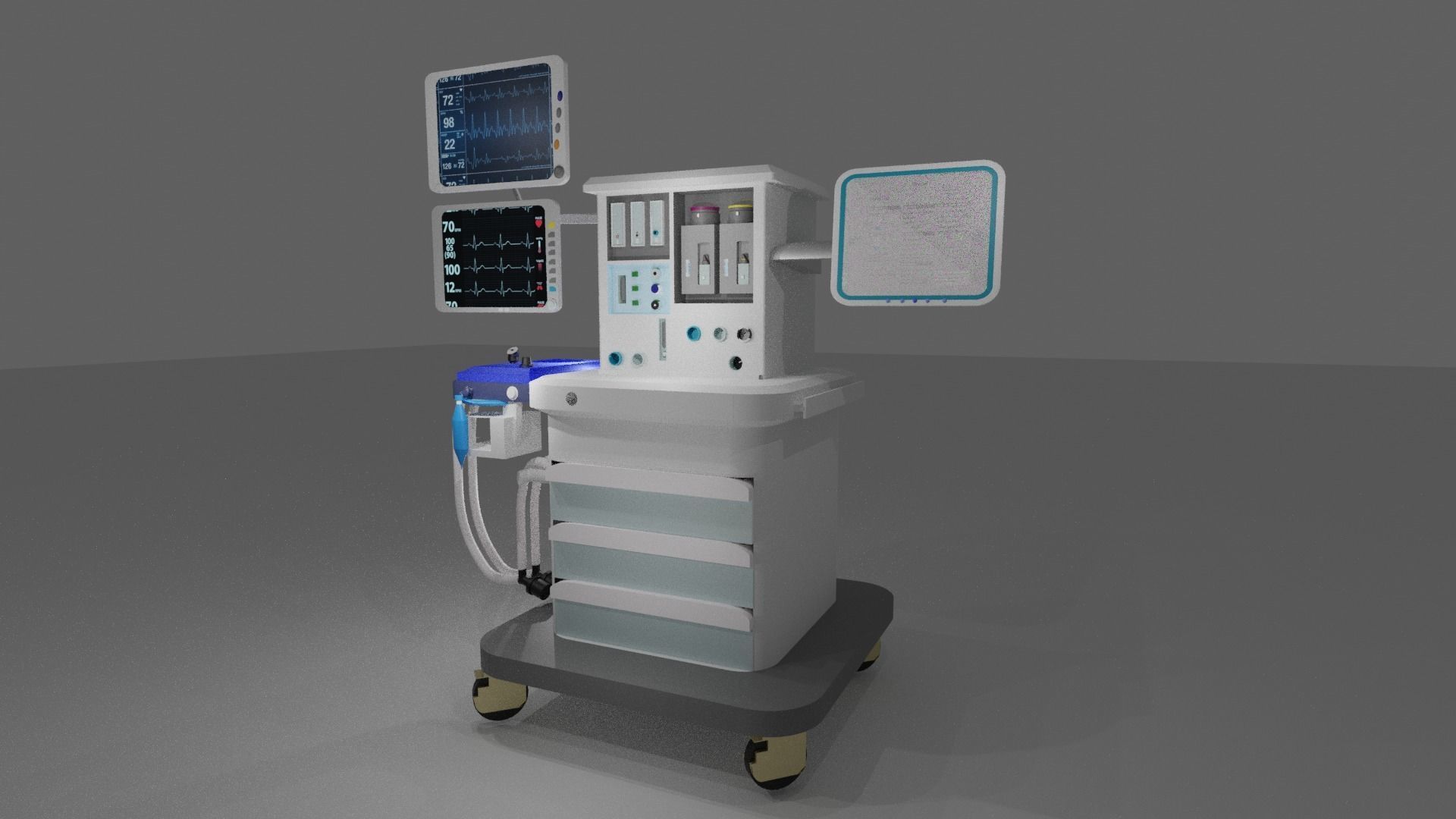Anesthesia Device 3D model_1