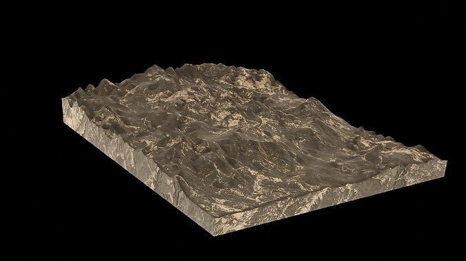 Lava terrain 3D model