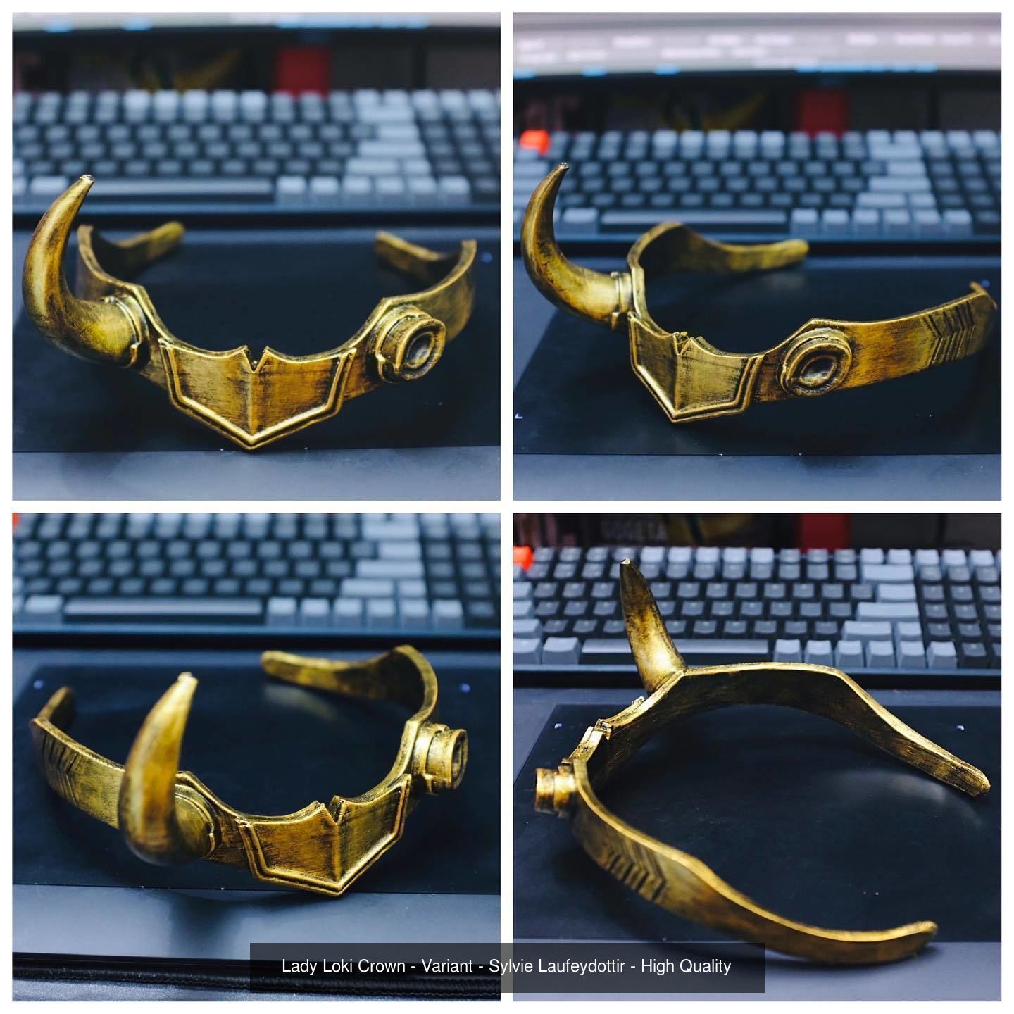  LOKI Crown - LADY LOKI Crown - LOKI Daggers  - TV series 2021 3D Model Collection_2