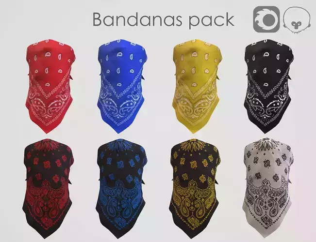 Bandanas pack 3D Model Collection