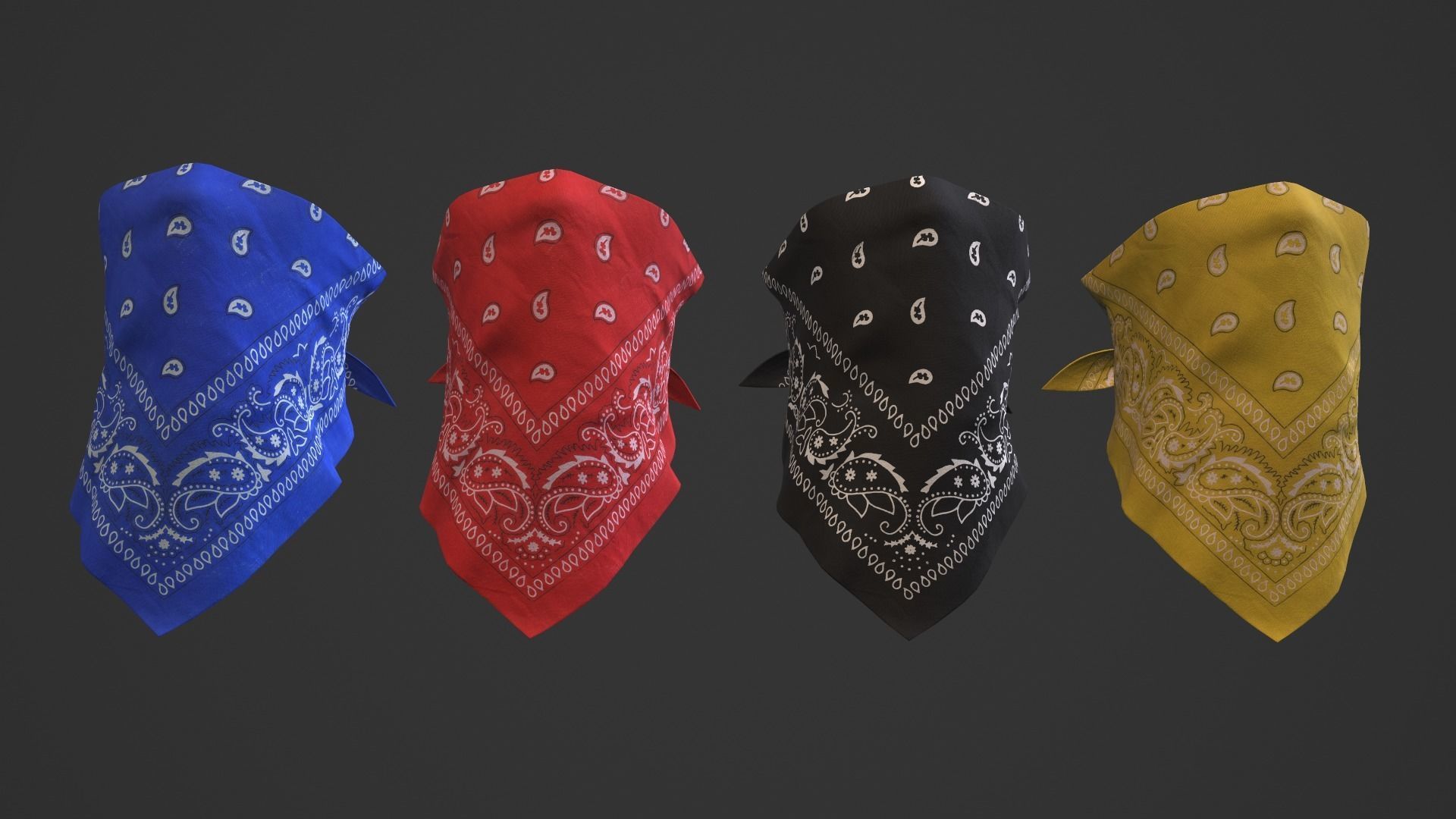 Bandanas pack 3D Model Collection_7