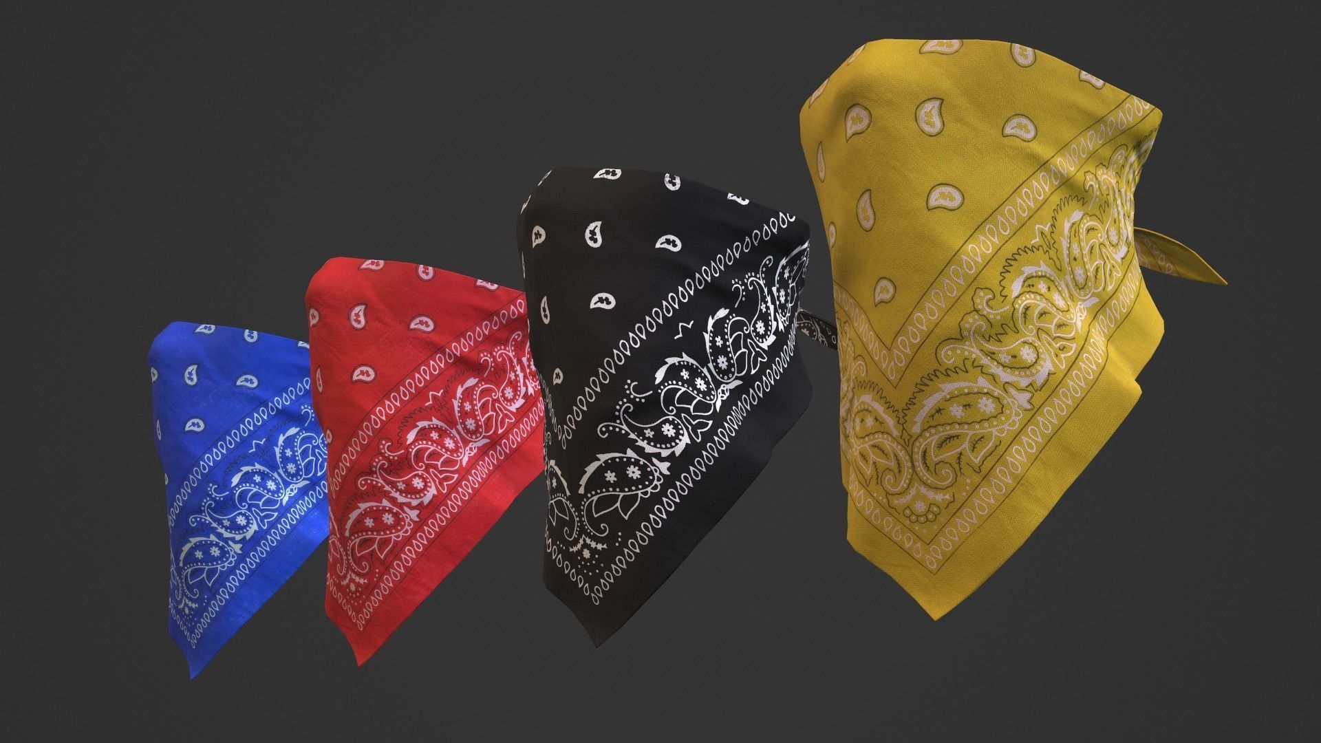 Bandanas pack 3D Model Collection_8