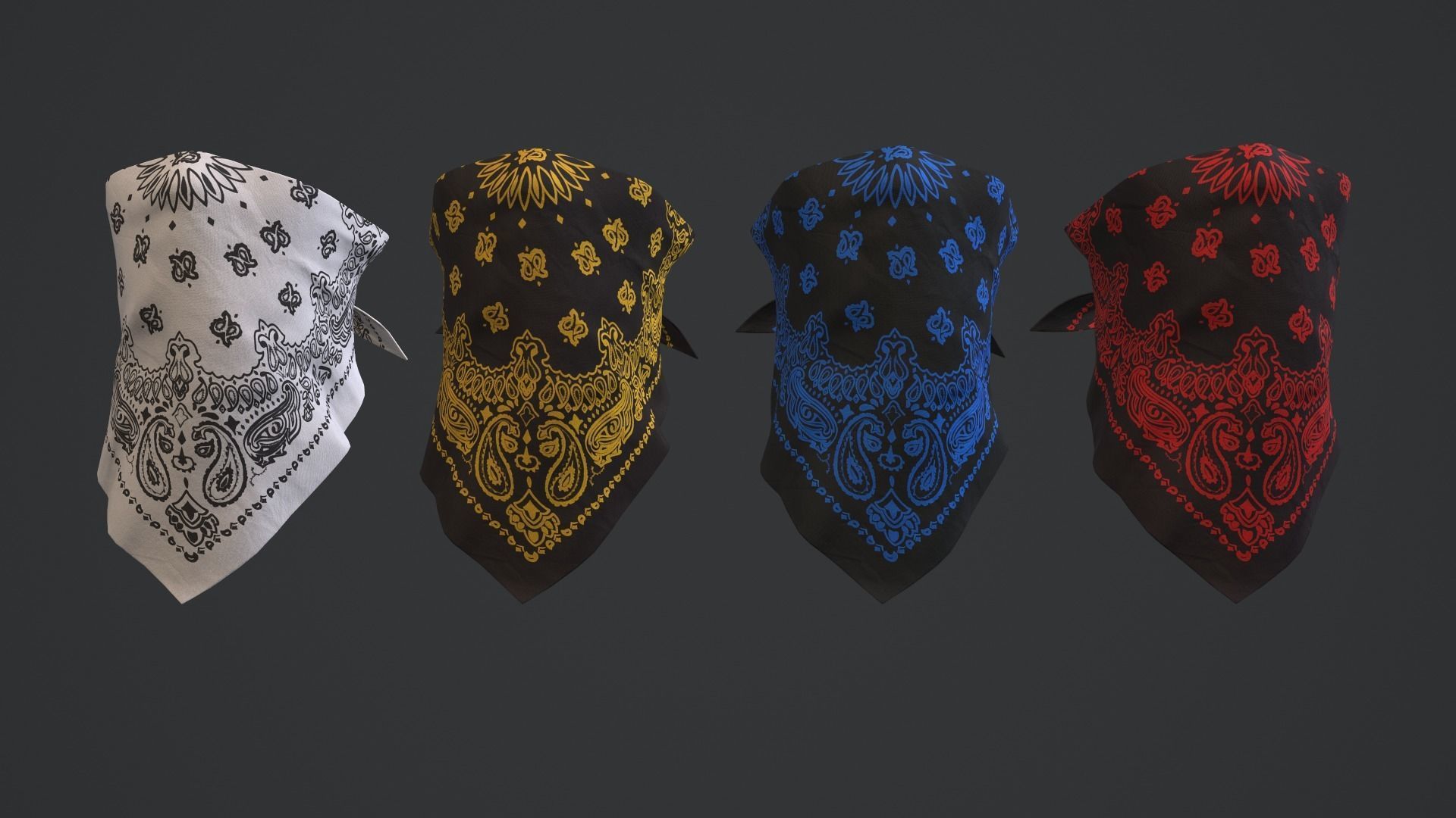 Bandanas pack 3D Model Collection_25