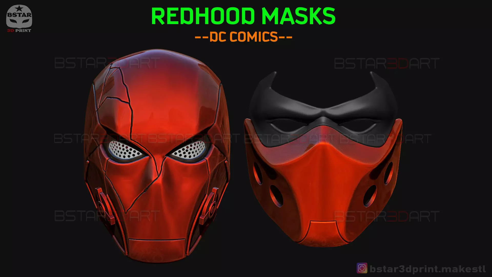 Red Hood Masks   3D Model Collection_0