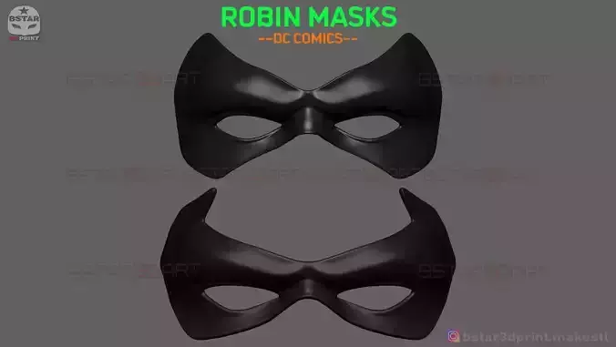 Robin Eyes Masks 3D Model Collection
