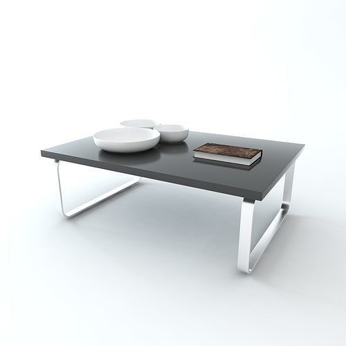 Table 1 coffee with glass top 3D model