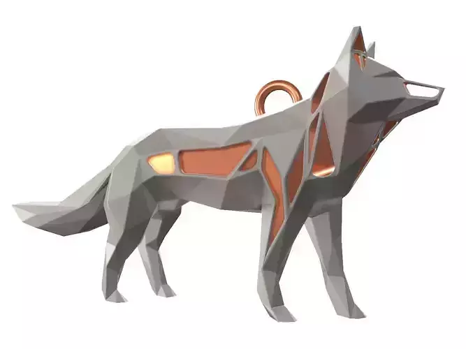 Animal Charm Fox Pose Pendant