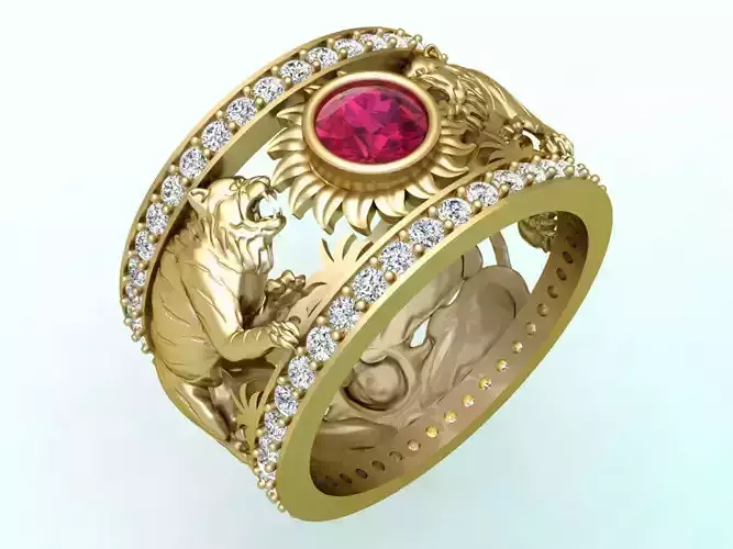 Double Tiger ring  - Tiger ring