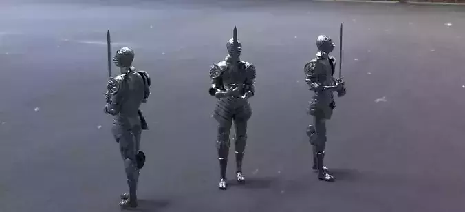 Medieval suits of armor mid res for any scene