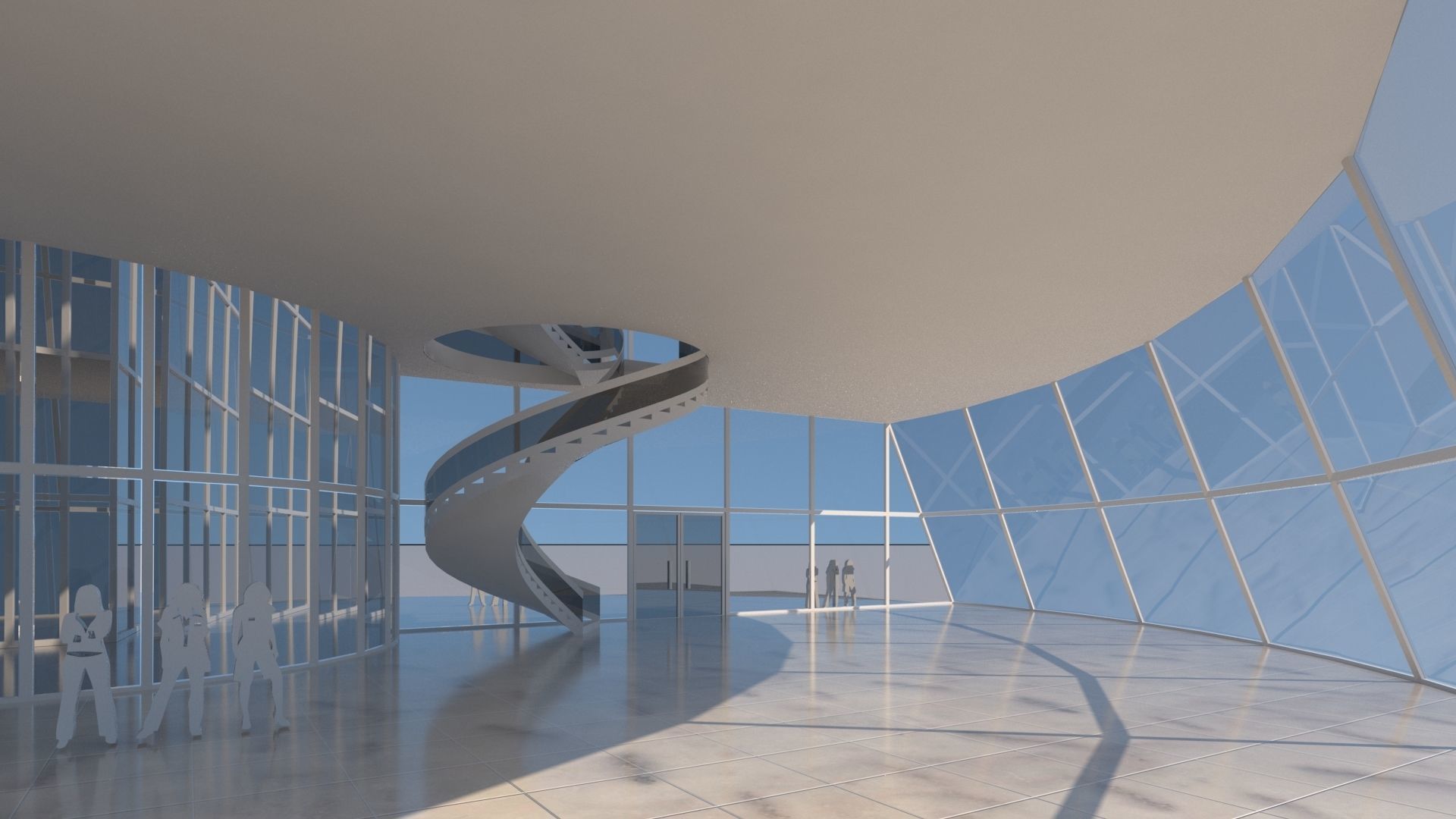 future building 2 exterior-interior 3D model_2