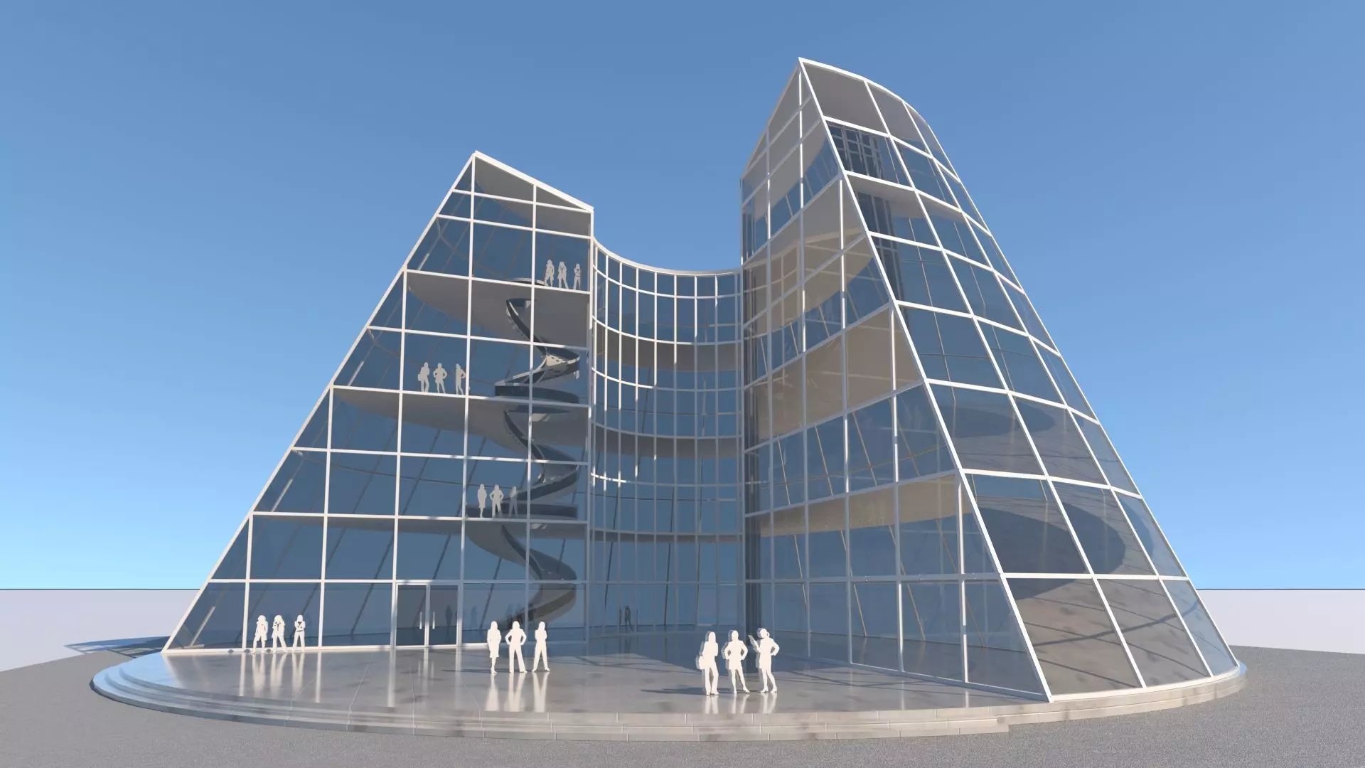 future building 2 exterior-interior 3D model_0