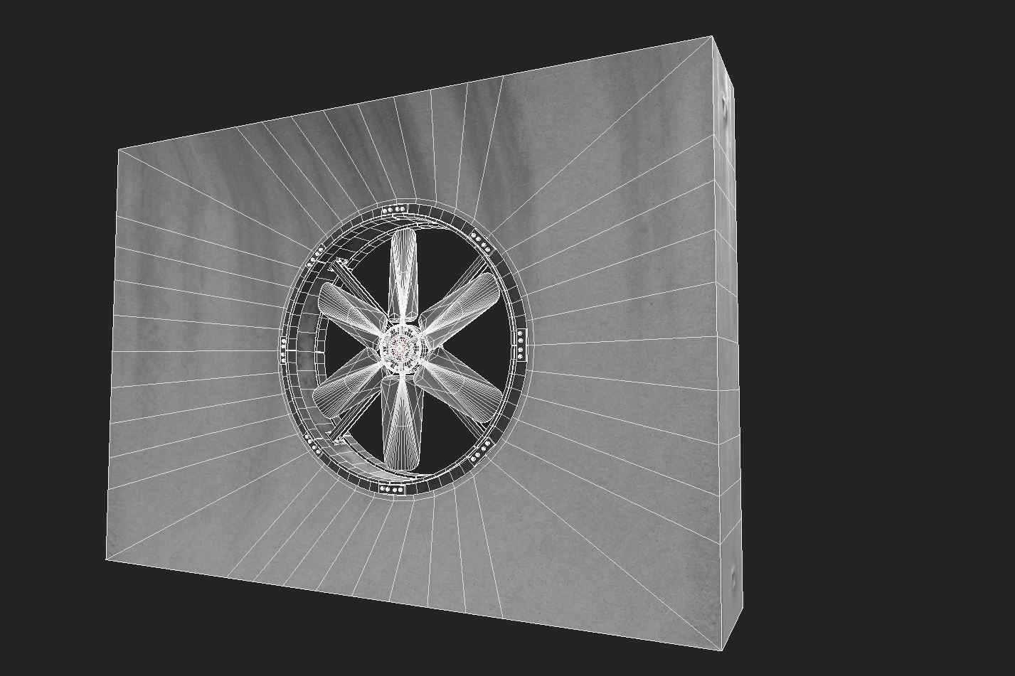 Industrial fan Low-poly 3D model_12