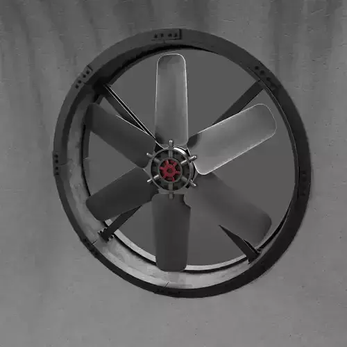 Industrial fan Low-poly 3D model