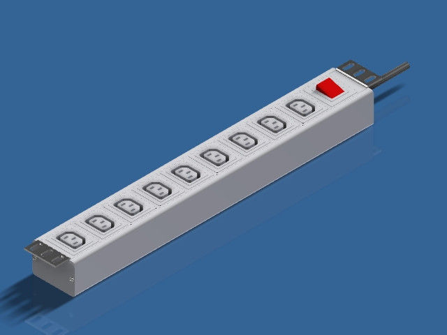 19 inch Rack Mount Power Panel Free 3D model_1