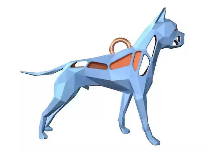 Animal Charm German Boxer Pose Pendant