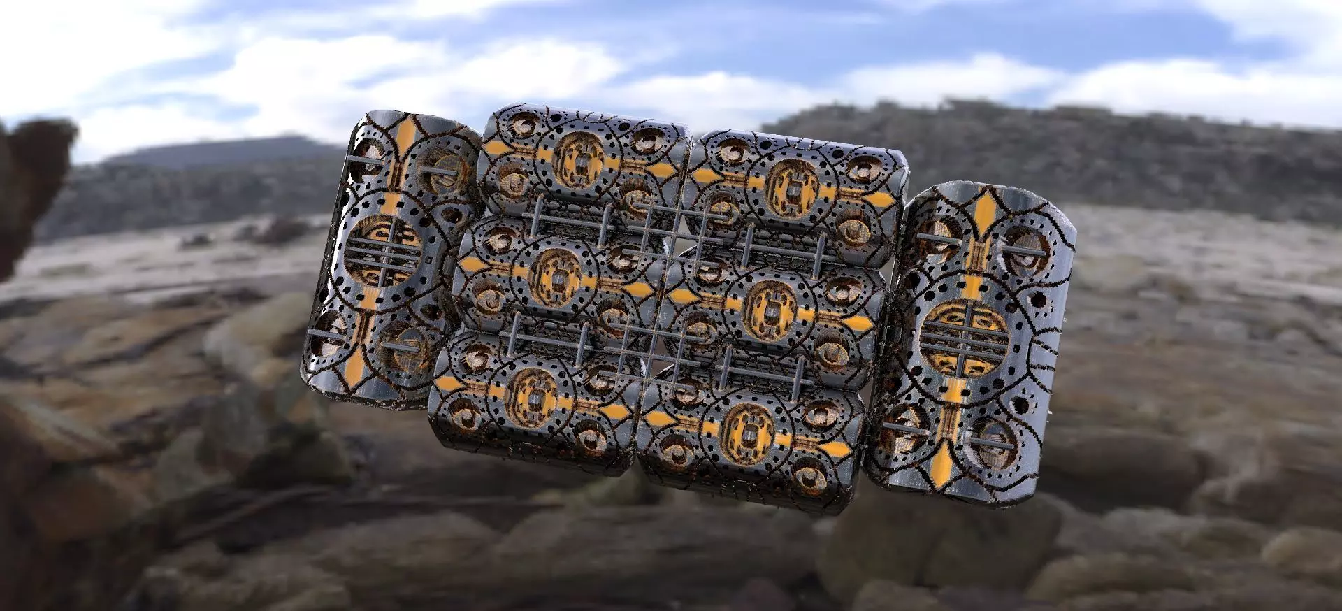 Sci-fi crates 3D model