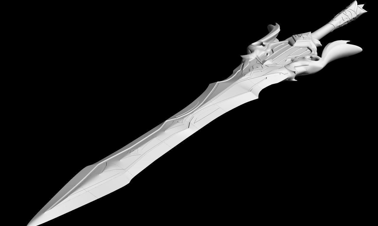 Genshin Impact  Song of Broken Pines Eula Sword 3D print model_2