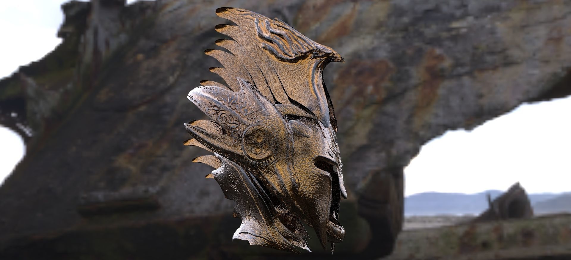 Sci-fi Centurion helmet 3D model_1