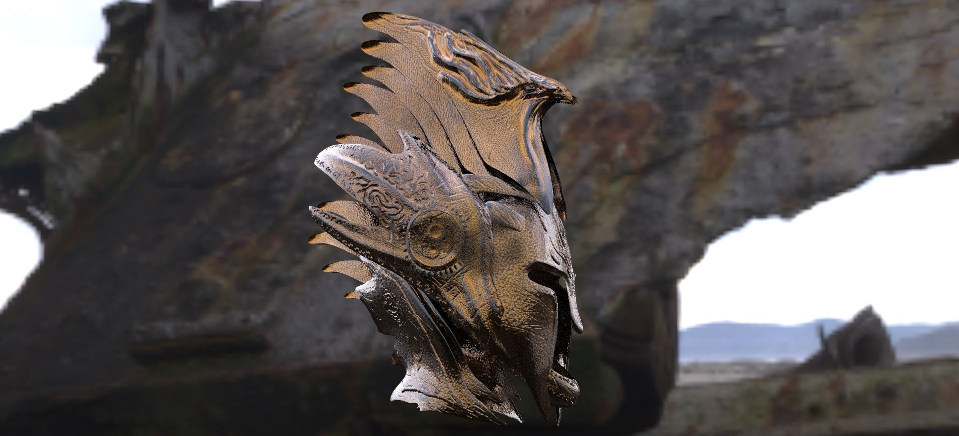 Sci-fi Centurion helmet 3D model_3