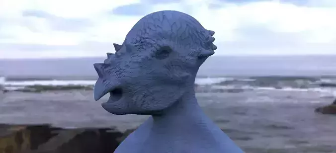 Low res Dino Head mask 3D model