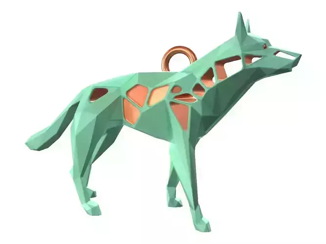 Animal Charm German Shepherd Pose Pendant