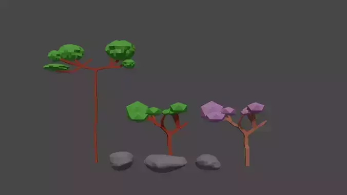 Forset Asset Free low-poly 3D model