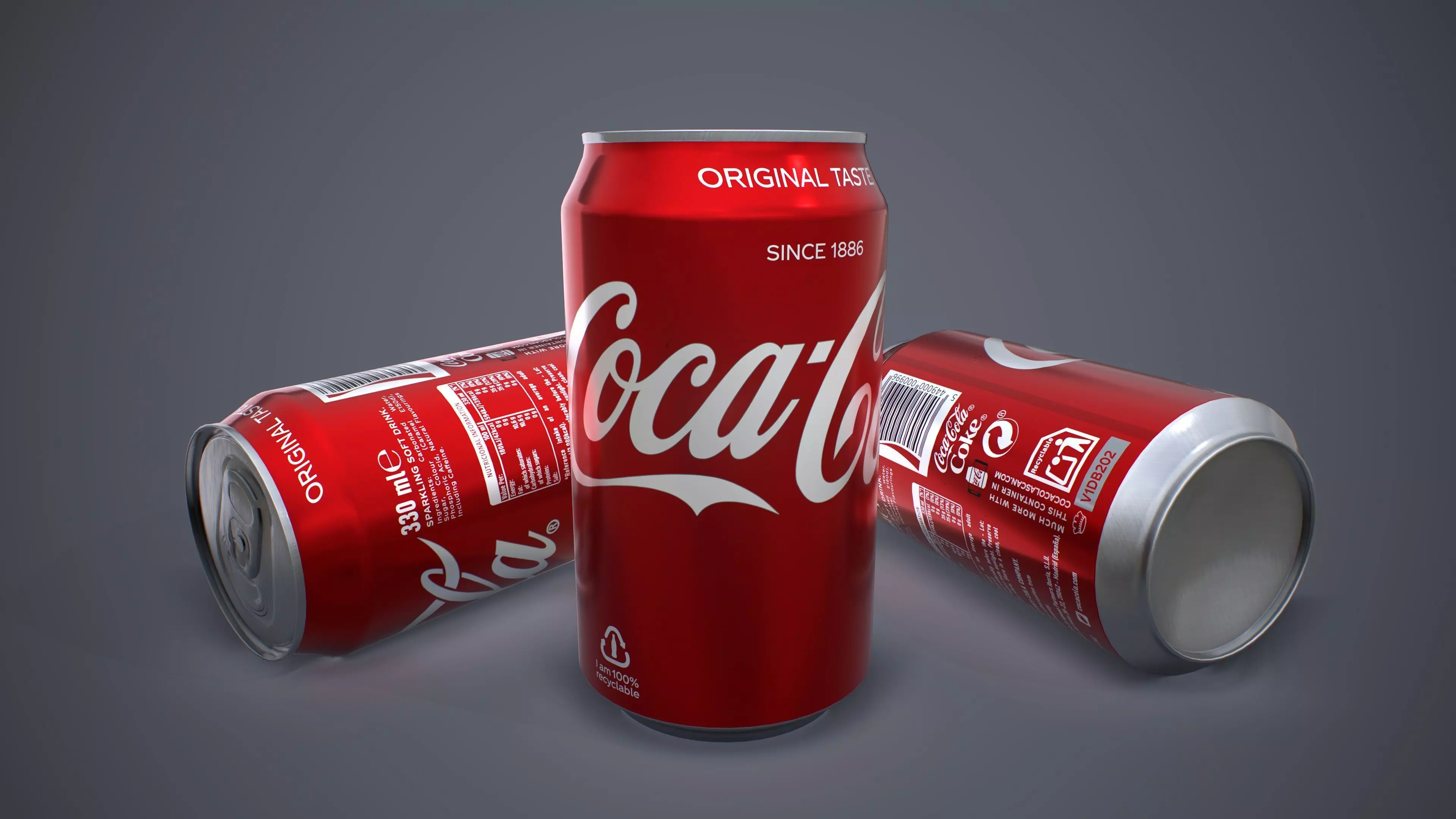 Coca Cola Coke Soft Drink Can 330 ml 3D model