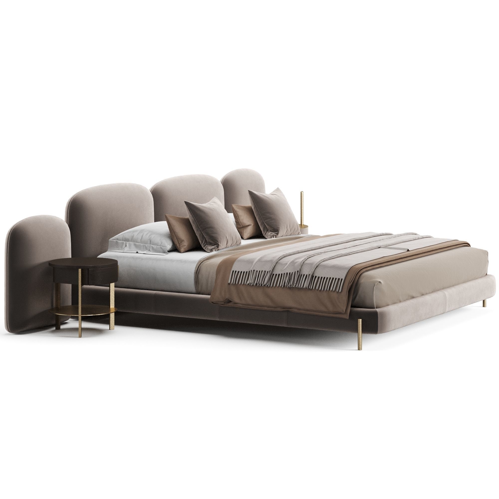 Baxter Stone Bed 3D model_5