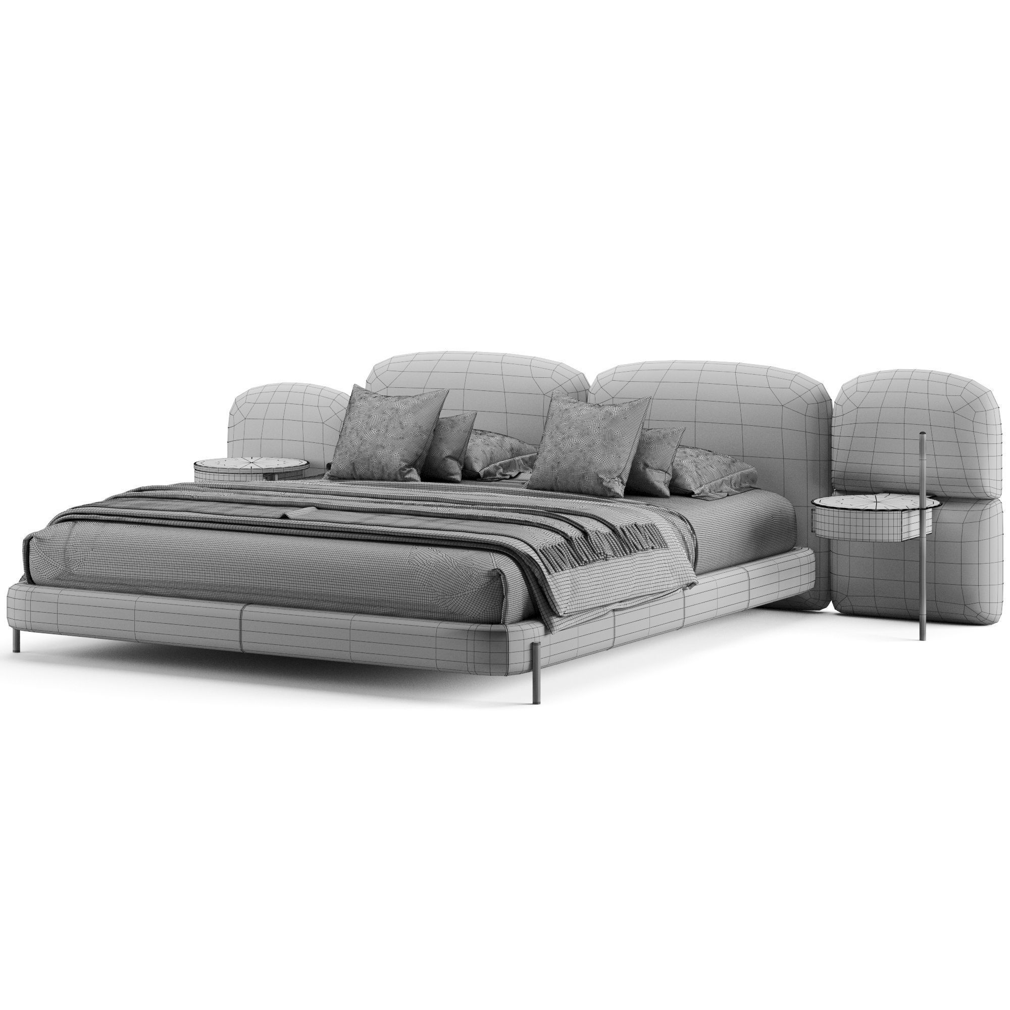 Baxter Stone Bed 3D model_8