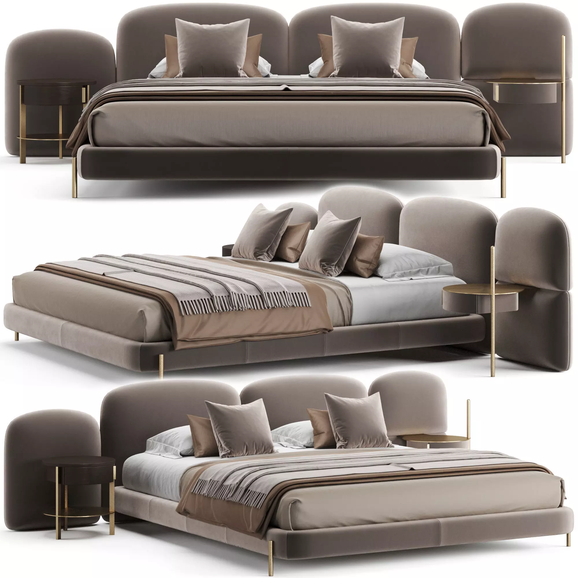 Baxter Stone Bed 3D model_0