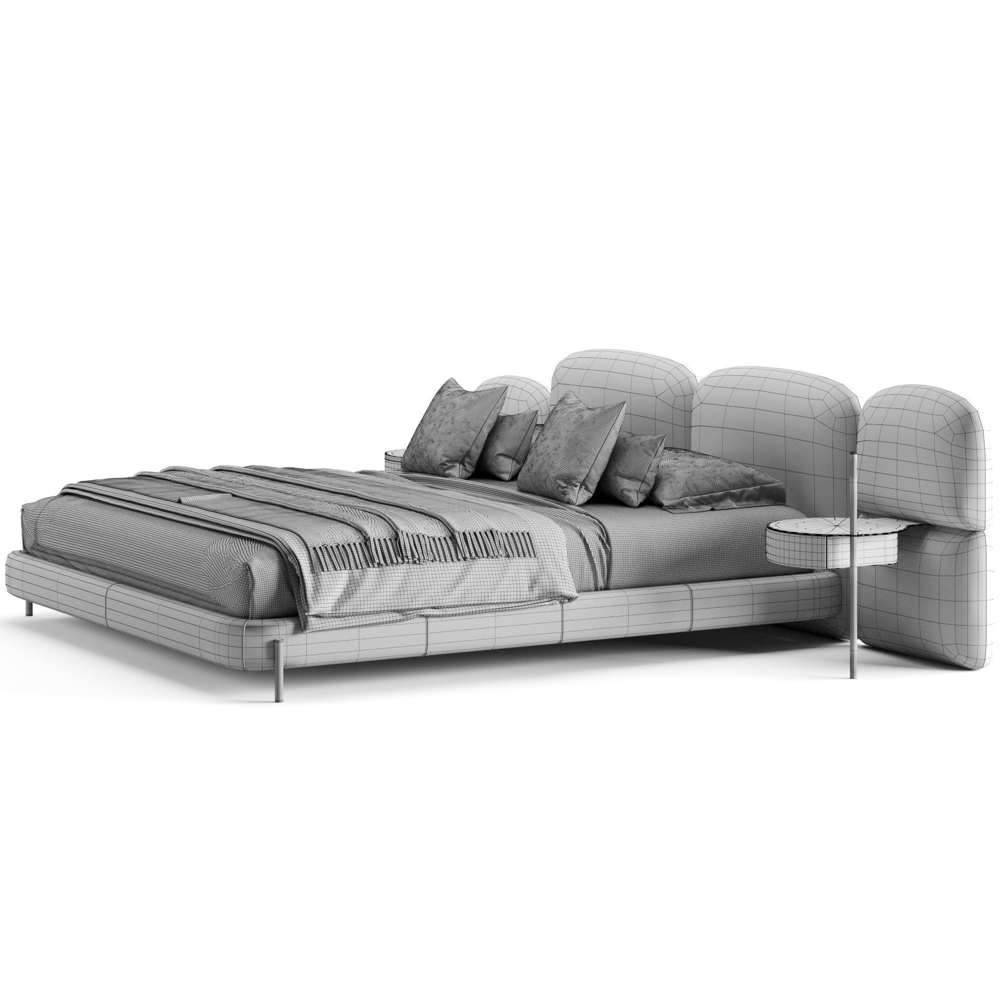 Baxter Stone Bed 3D model_10