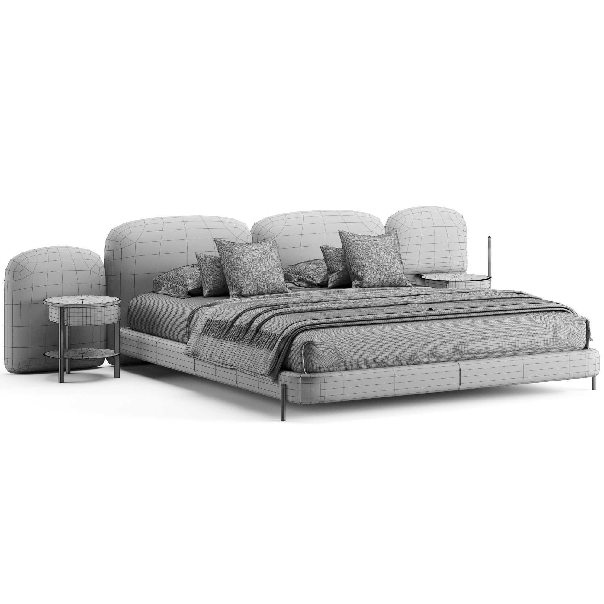 Baxter Stone Bed 3D model_4