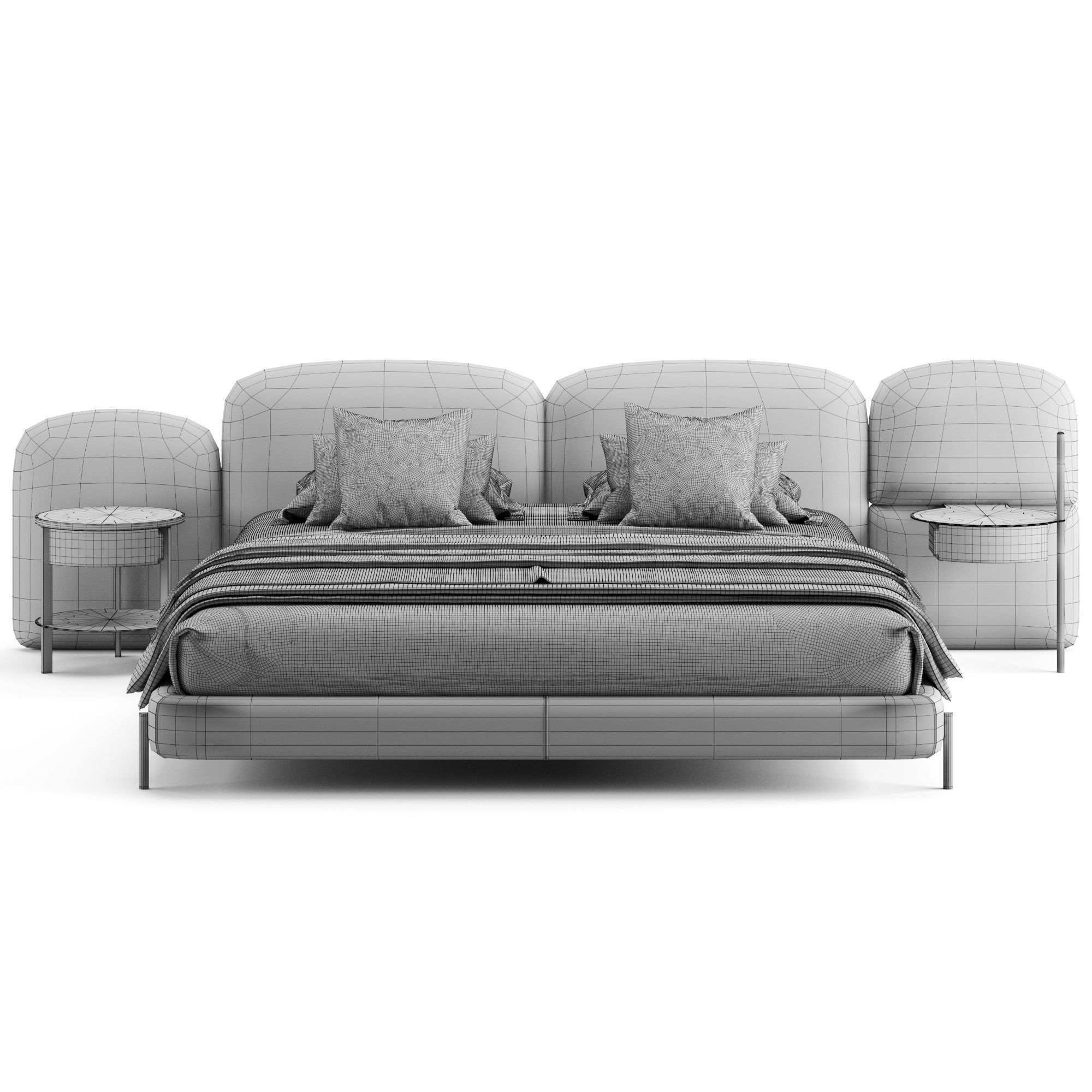 Baxter Stone Bed 3D model_2