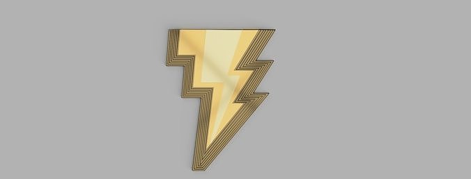 Shazam fury of the gods emblem 3D print model