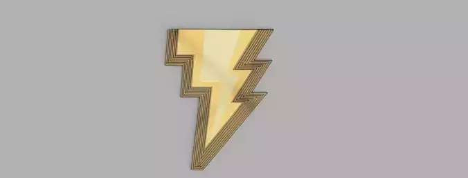 Shazam fury of the gods emblem 3D print model