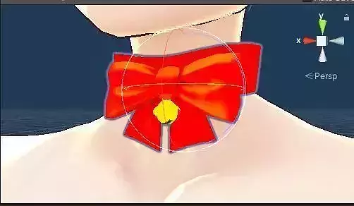 CAT COLLAR BELL RED BOW 3D MODEL