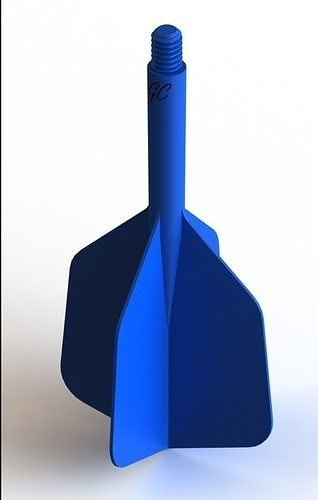 Dart Flight with 2BA Thread  3D print model