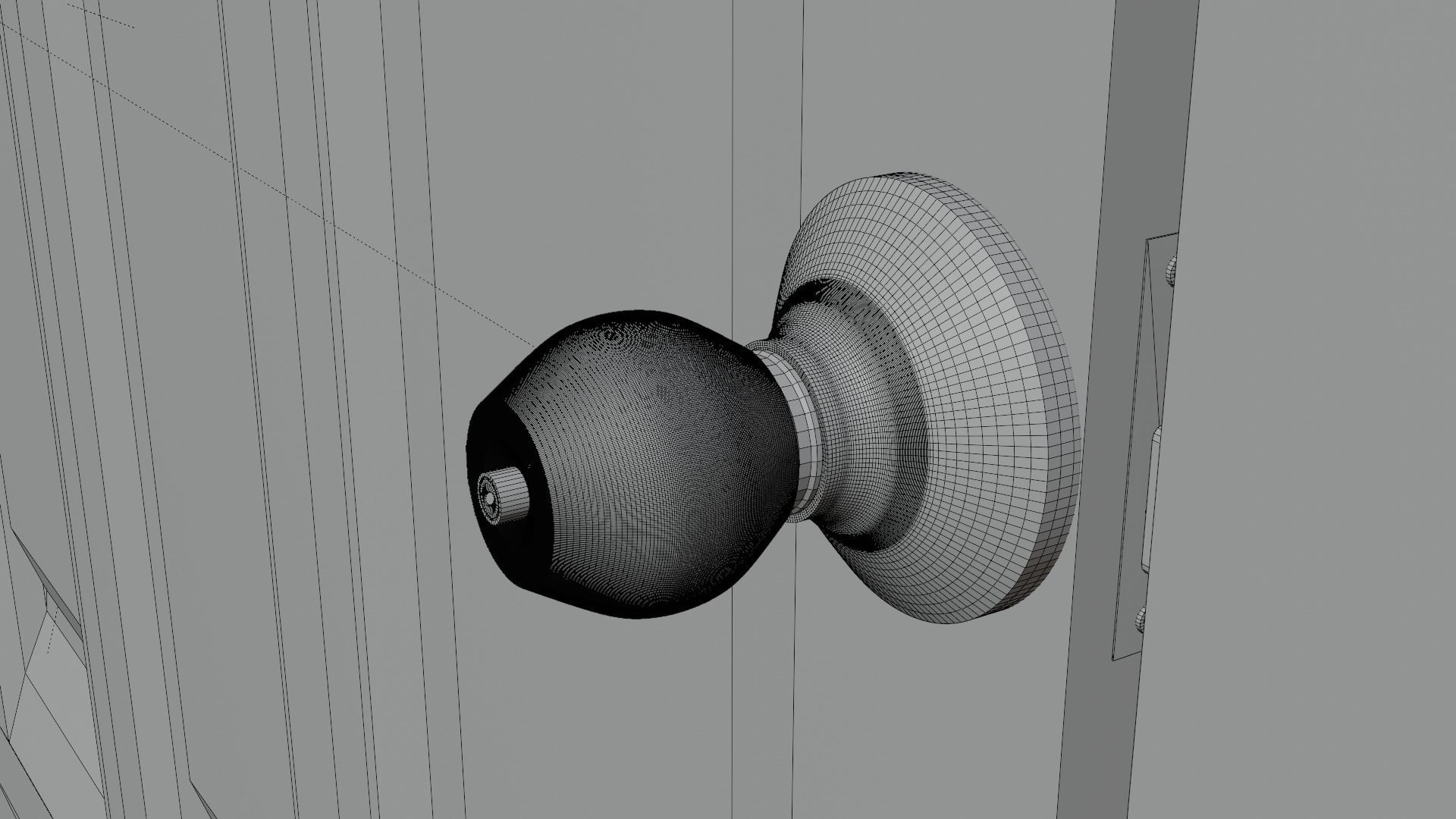 Simple Wooden door with animated 3D model_12