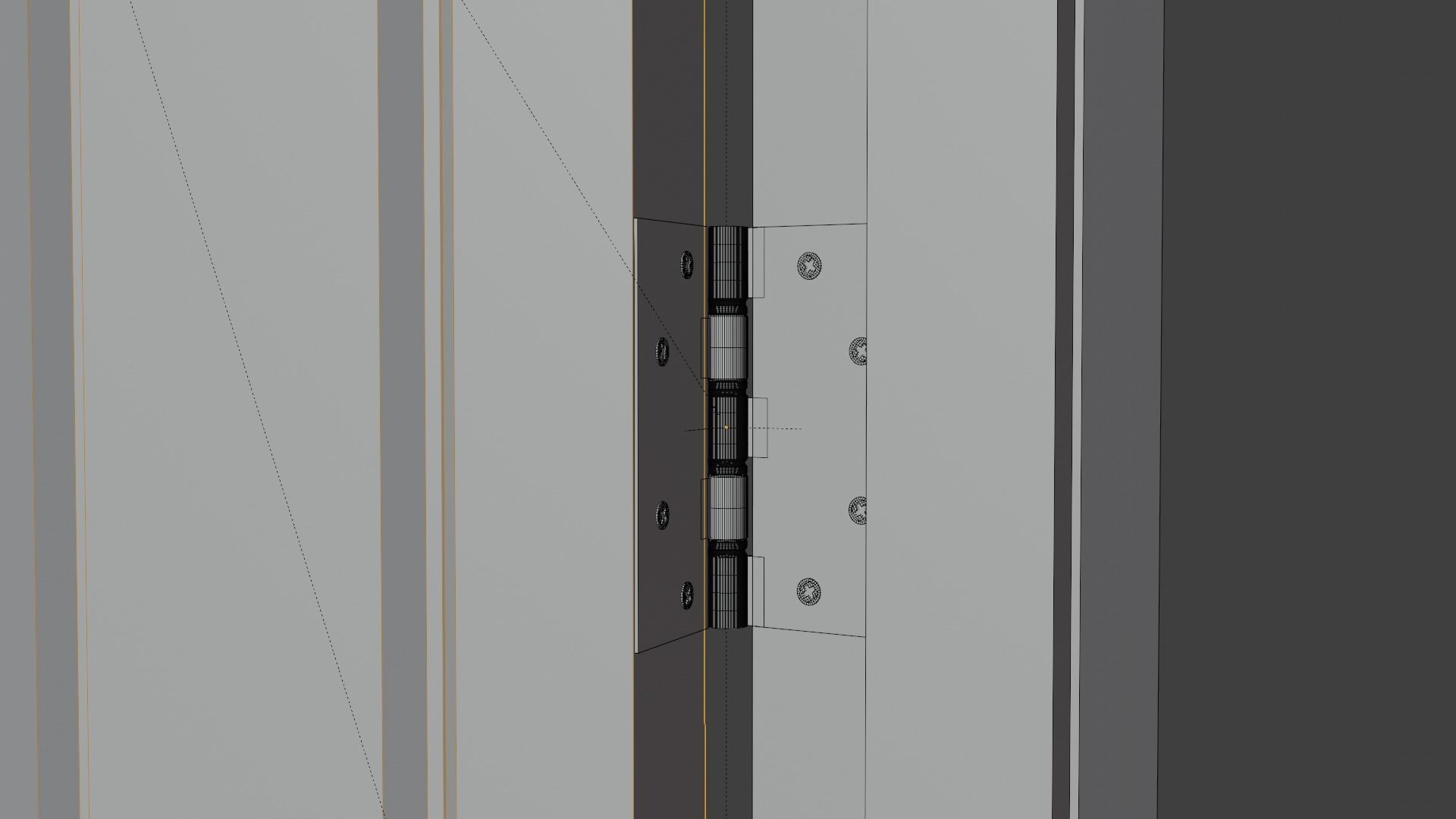 Simple Wooden door with animated 3D model_14
