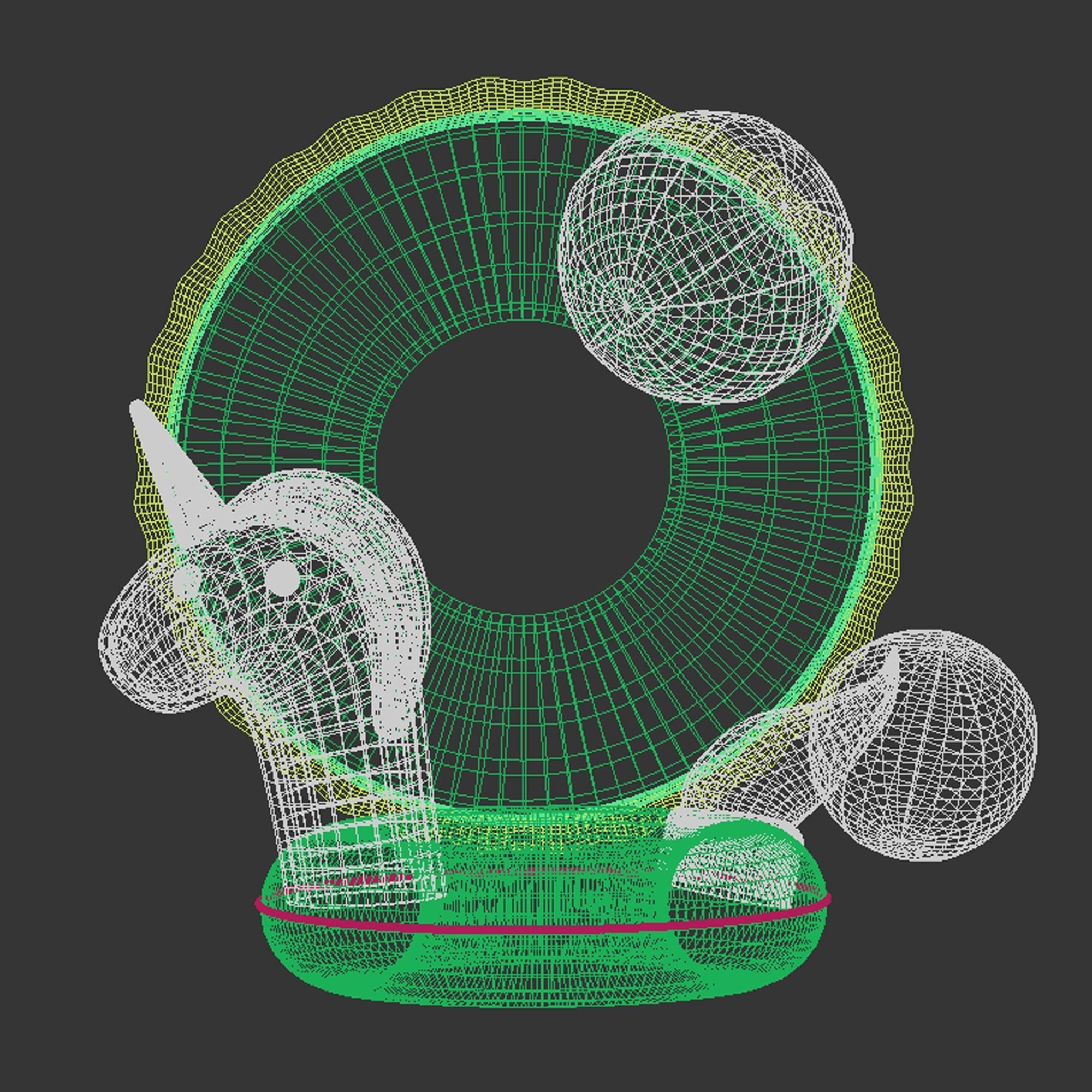 Inflatable pool set 3D model_5