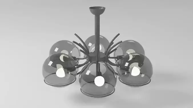 Black metal chandelier 