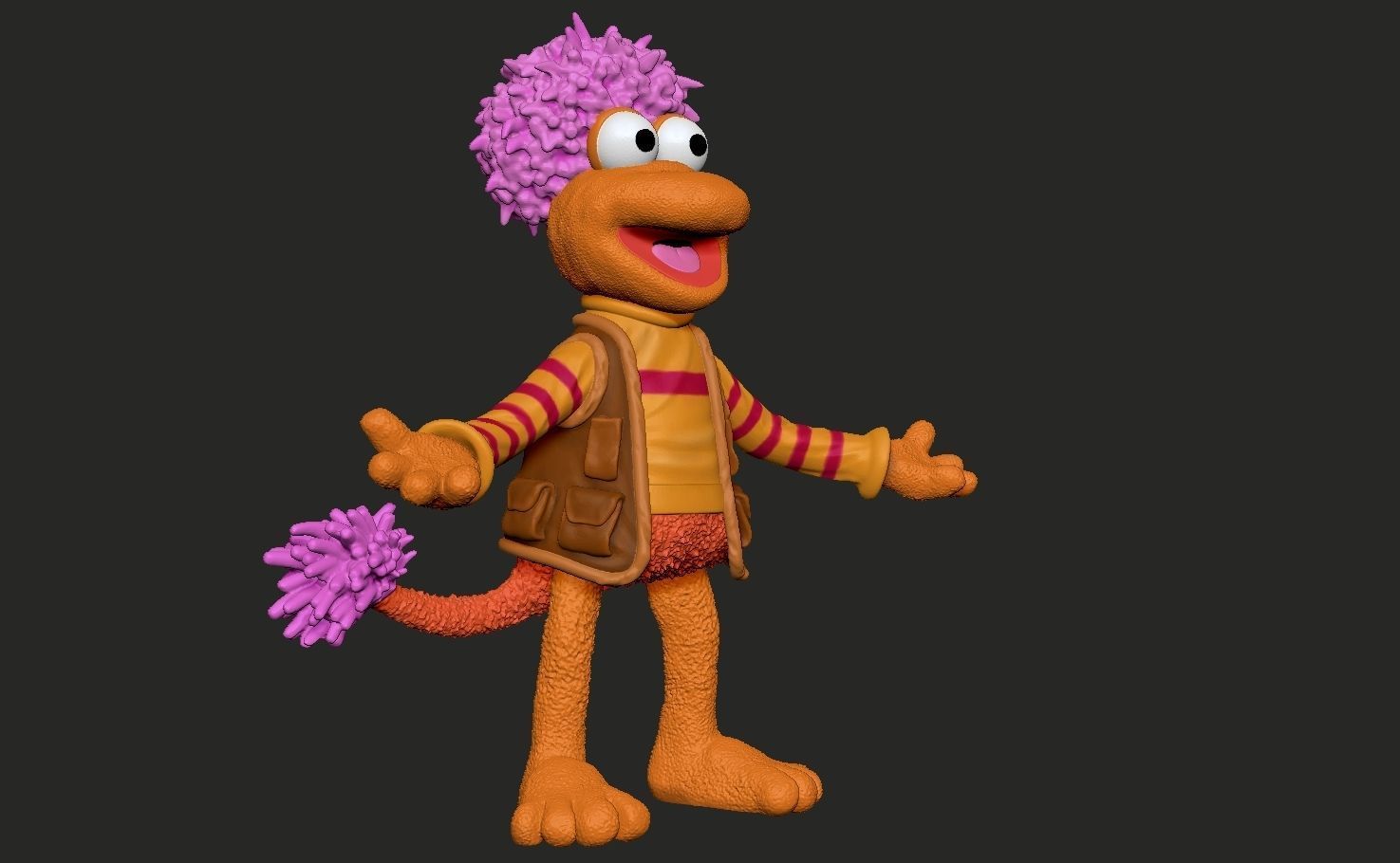 Fraggle Rock Gobo colored  3D print model_8