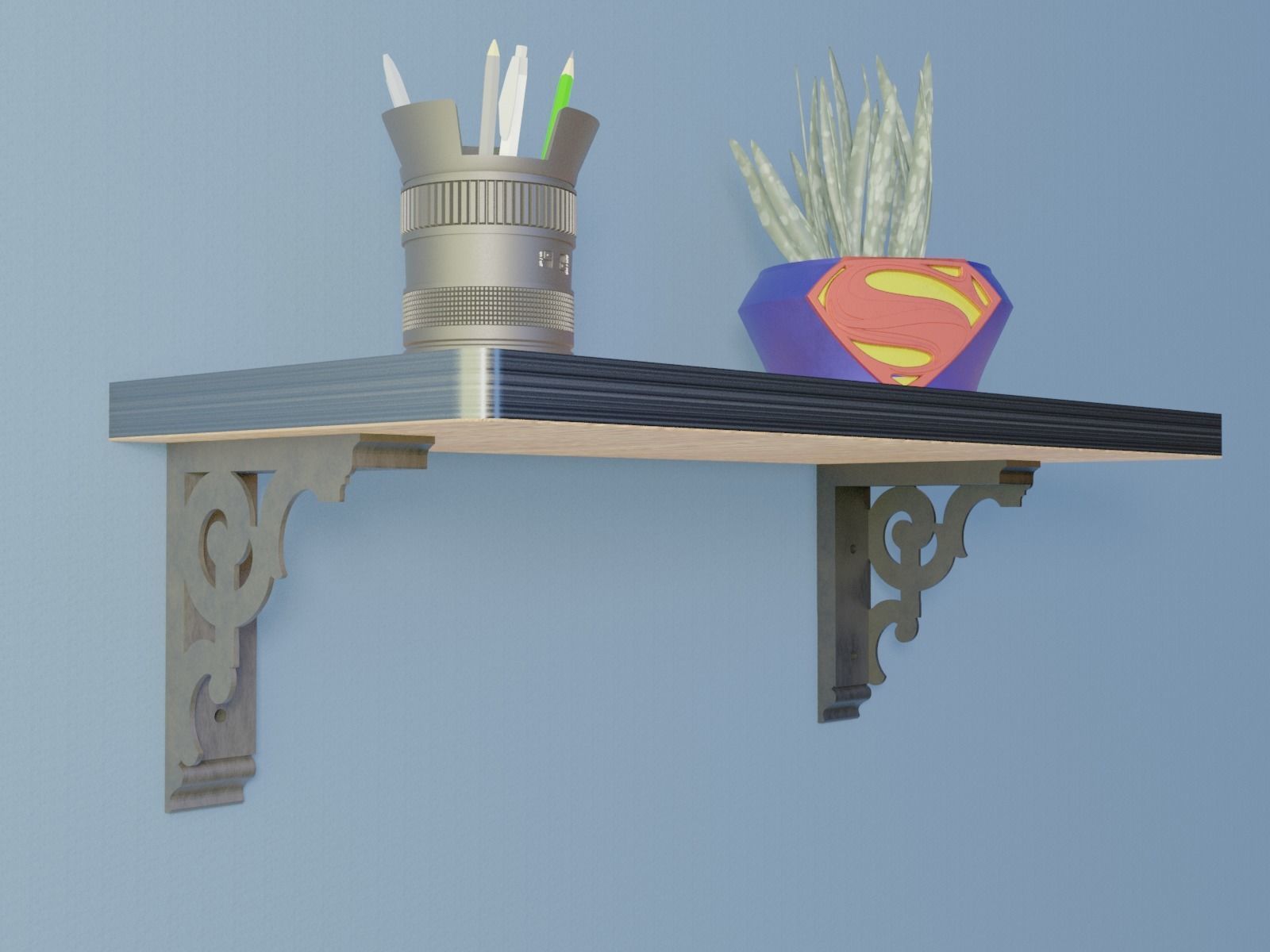 Shelf Bracket 5 3D print model_2