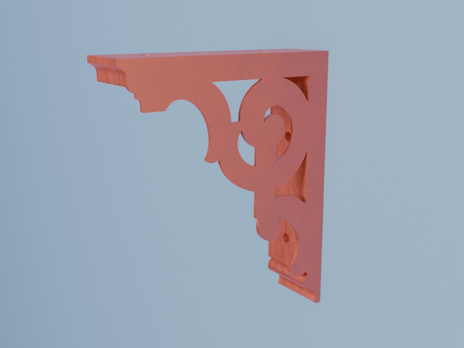 Shelf Bracket 5 3D print model_3