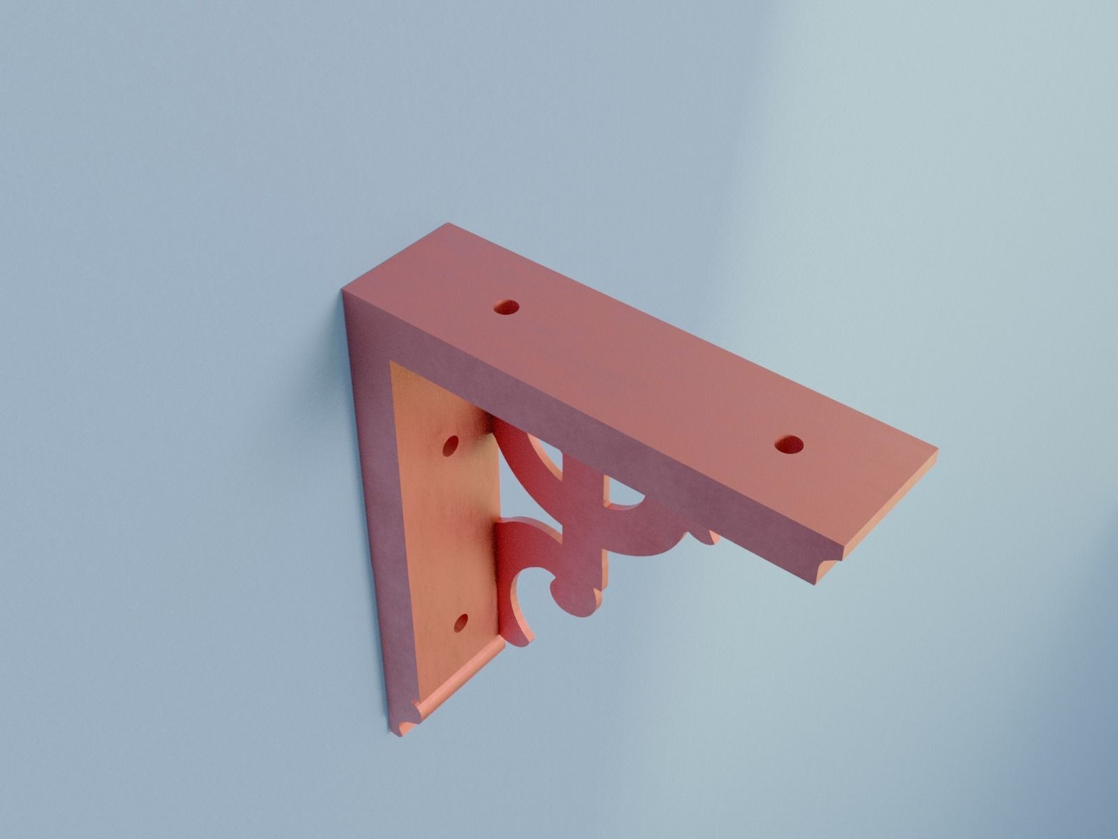 Shelf Bracket 5 3D print model_7