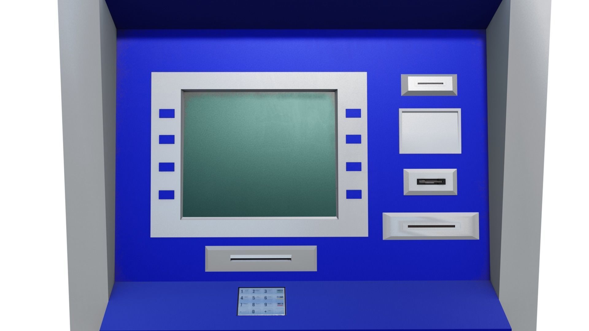 ATM Cash Machine Low-poly 3D model_4