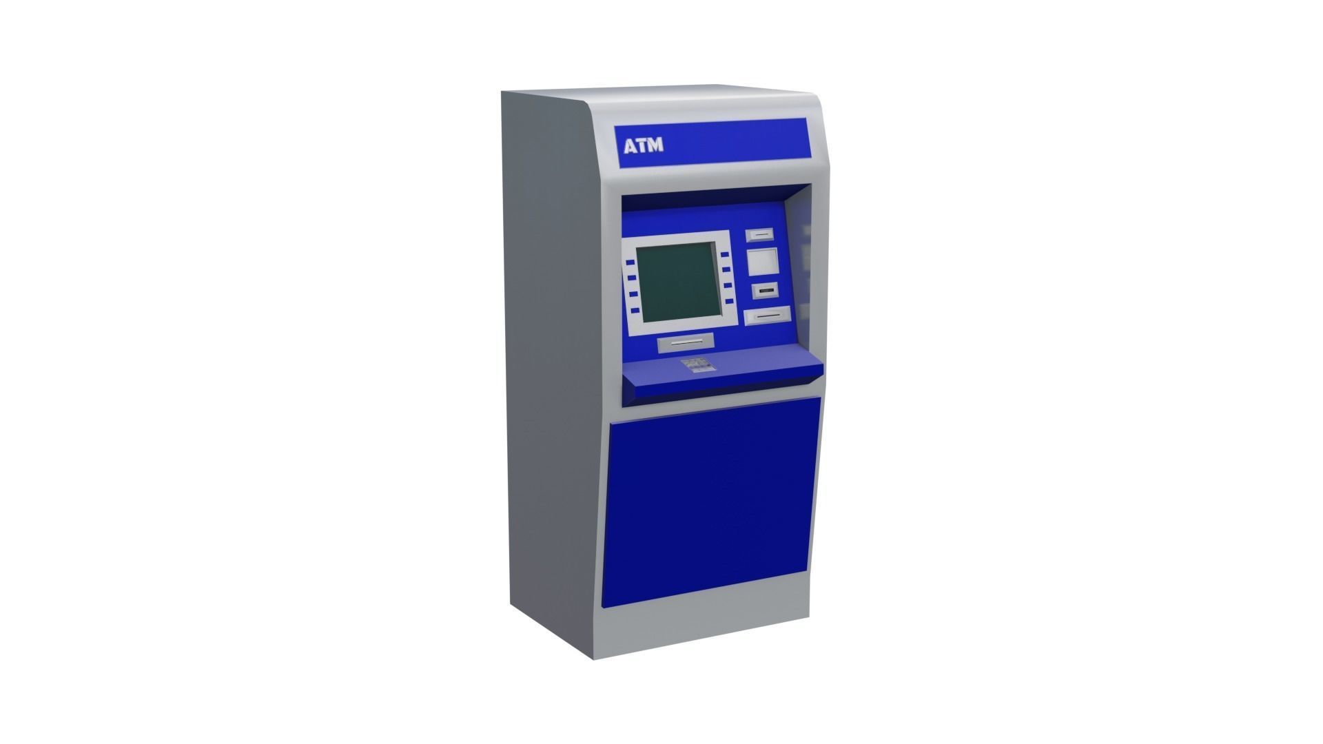 ATM Cash Machine Low-poly 3D model_7