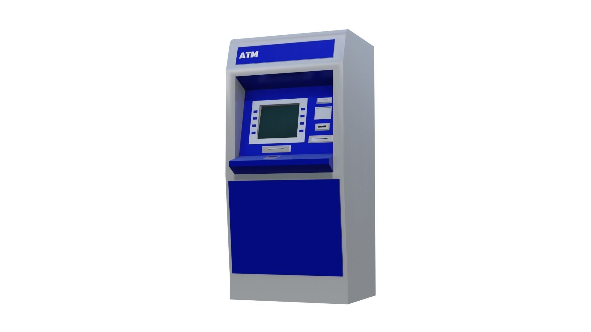 ATM Cash Machine Low-poly 3D model_5