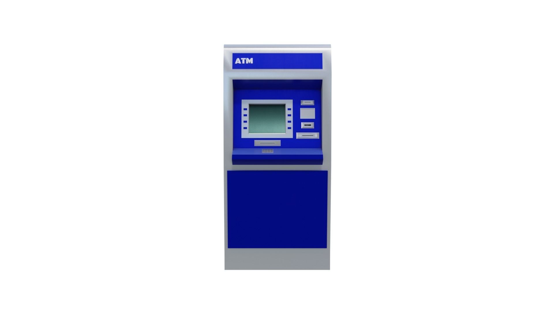 ATM Cash Machine Low-poly 3D model_2
