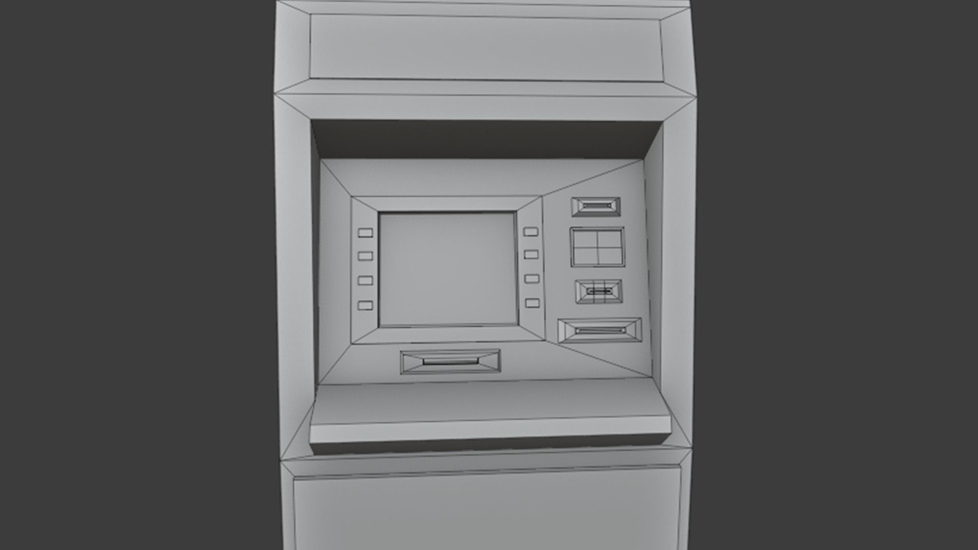ATM Cash Machine Low-poly 3D model_12